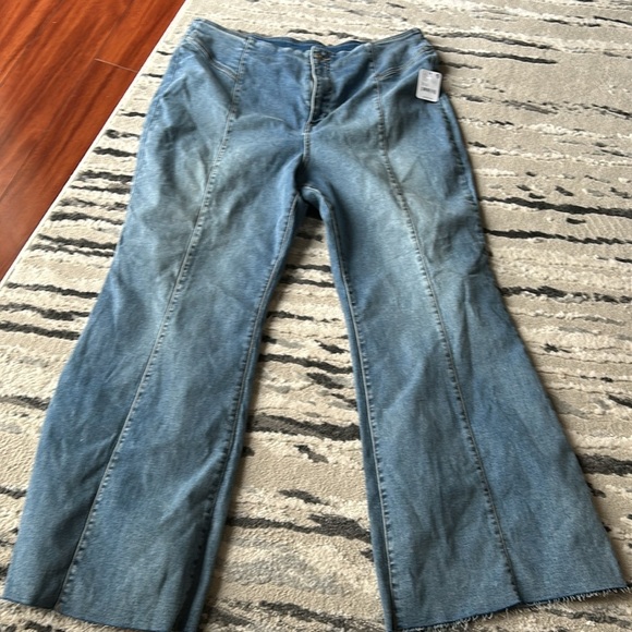 NWT Free People We The Free CRVY Wild Honey Flare wide leg size 35 S hippie boho - Picture 6 of 12